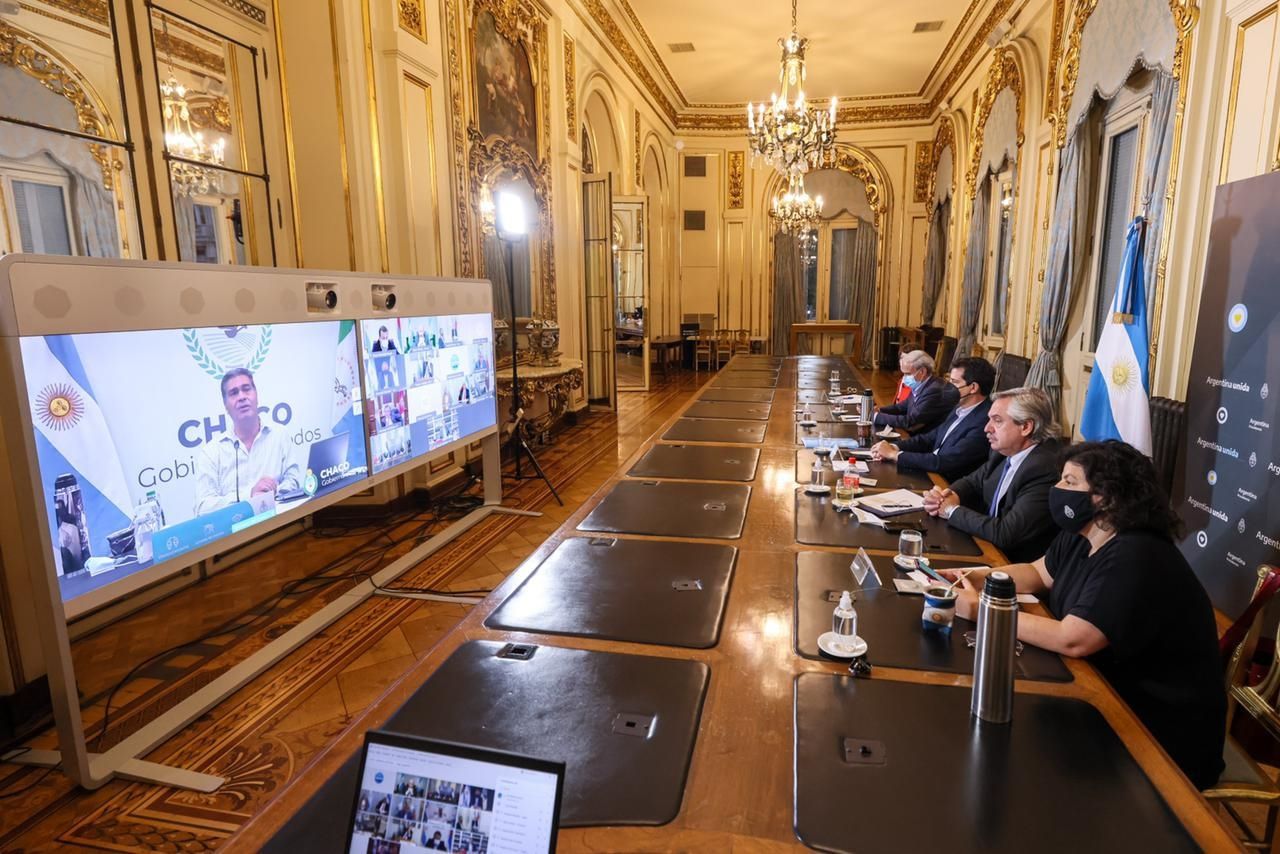 El Presidente y 12 gobernadores analizan la situación epidemiológica (Presidencia de la Nación)