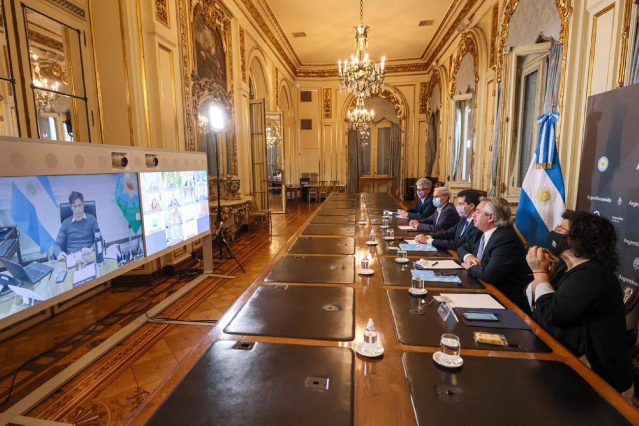 Covid: El Presidente analiza con gobernadores la situación epidemiológica (Presidencia de la Nación)