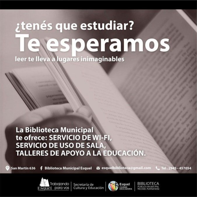 ¿Te falta Internet o espacio para estudiar? La Biblioteca Nicolás Avellaneda te espera