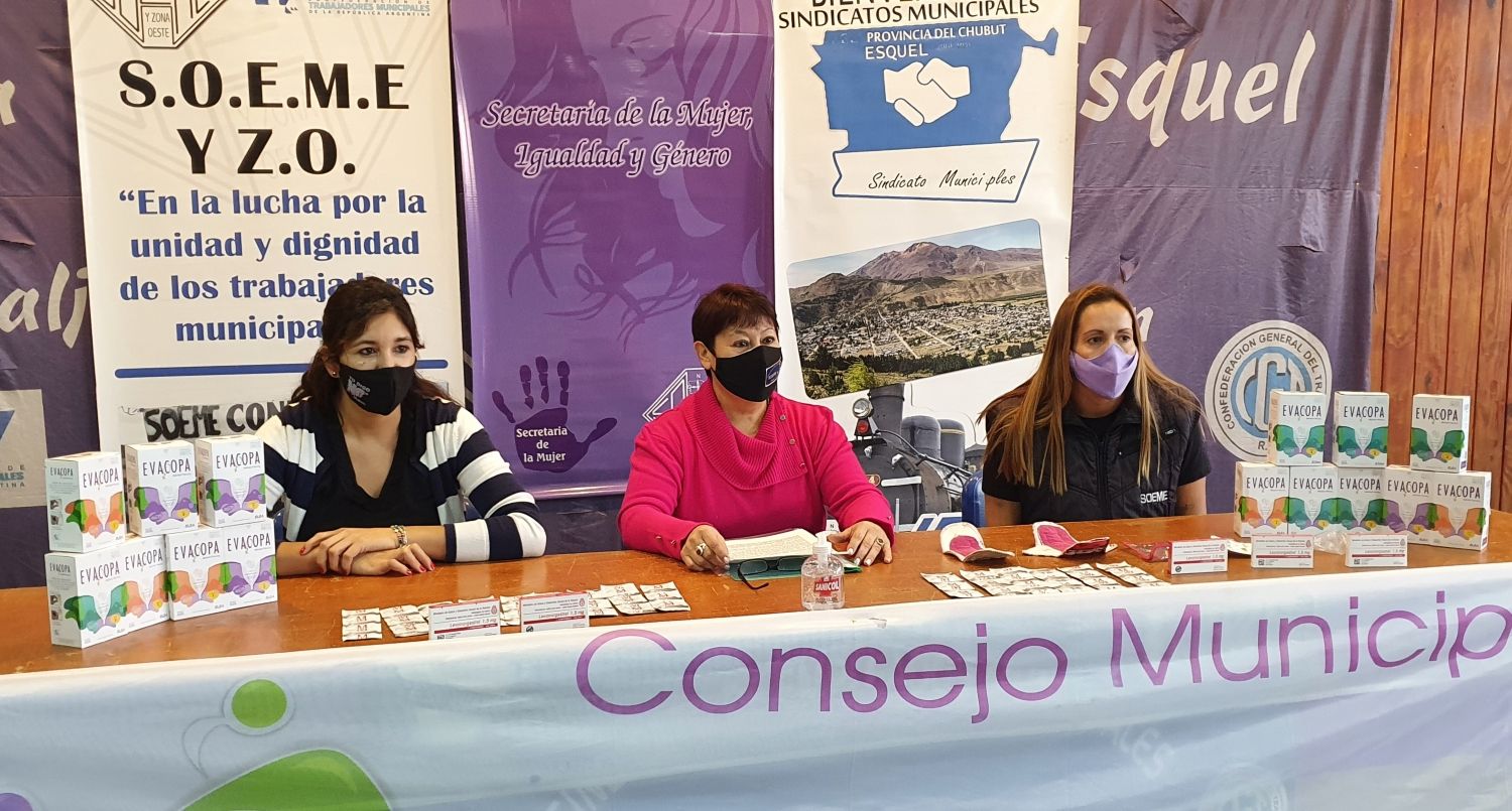 SOEME presentó la Canasta Menstrual en Esquel (Prensa SOEME)