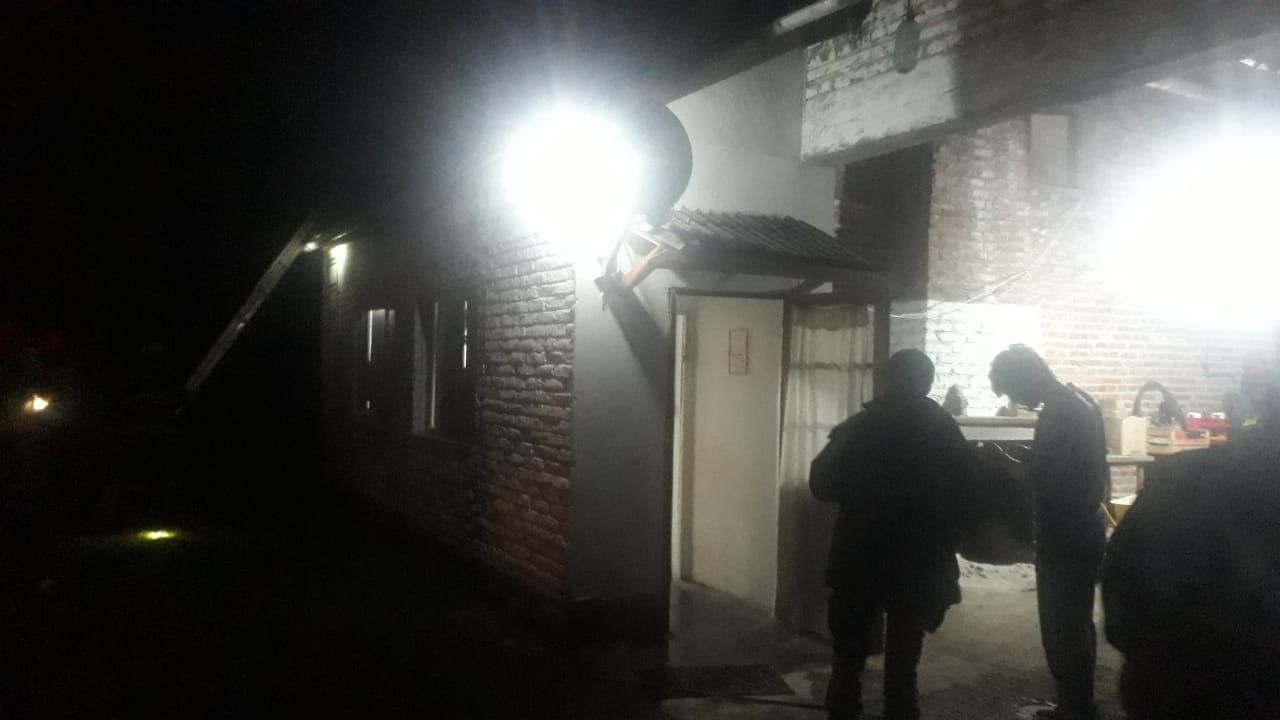 Principio de incendio en una chacra de los Cipreses