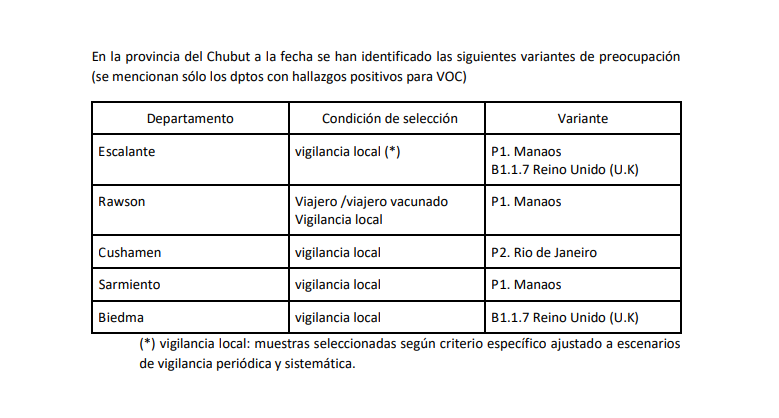 Covid: confirman la aparición de nuevas cepas en Chubut