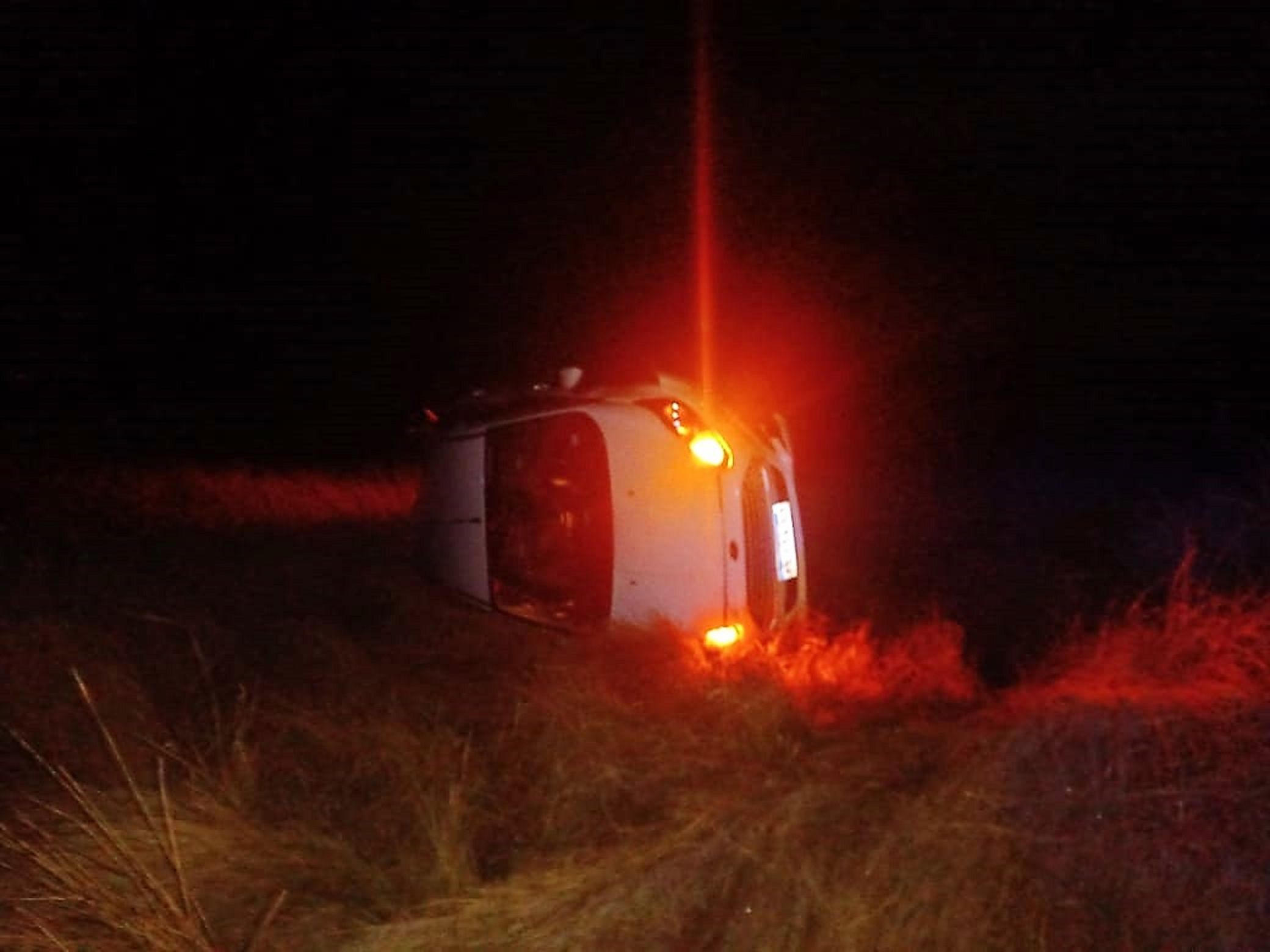 Vuelco en la madrugada en la ruta entre Esquel y Trevelin