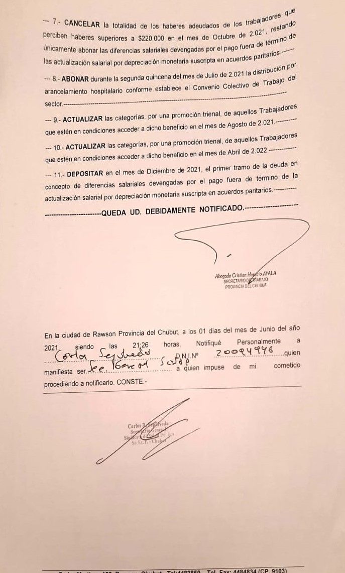 Propuesta de pago en etapas a gremios de salud.