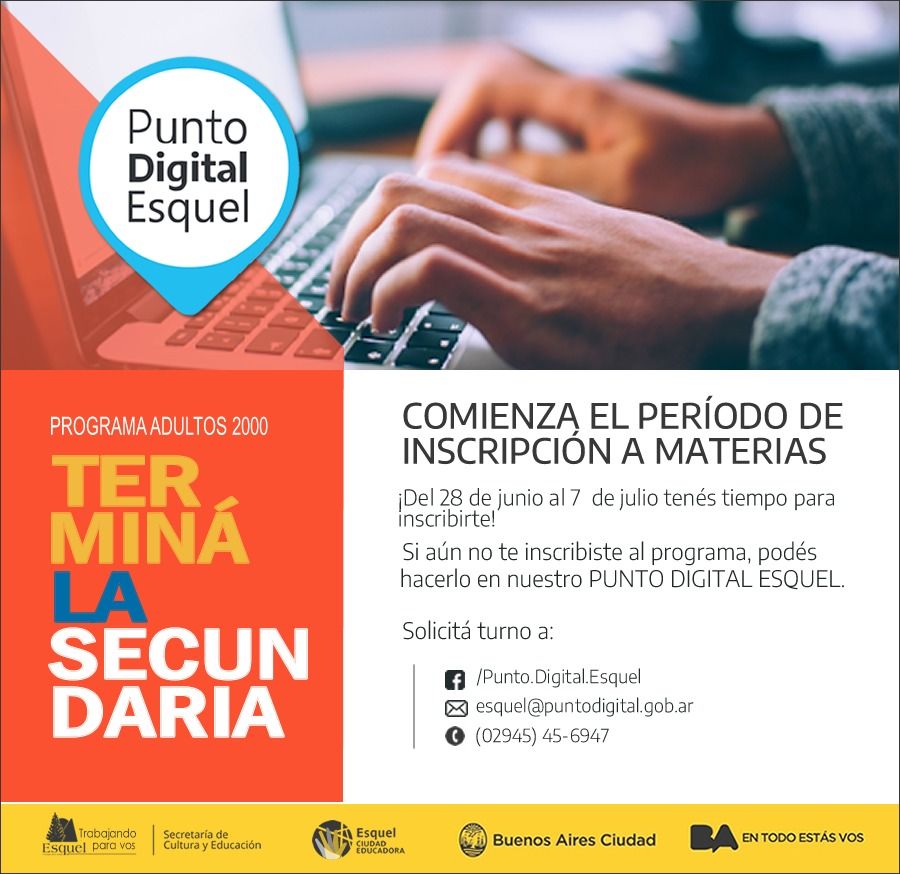 Sigue en marcha el plan "Adultos 2000" para terminar la secundaria on line