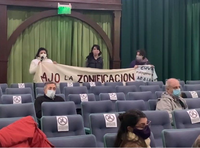 No a la Mina, presente en el encuentro de Basterra con productores en Trevelin