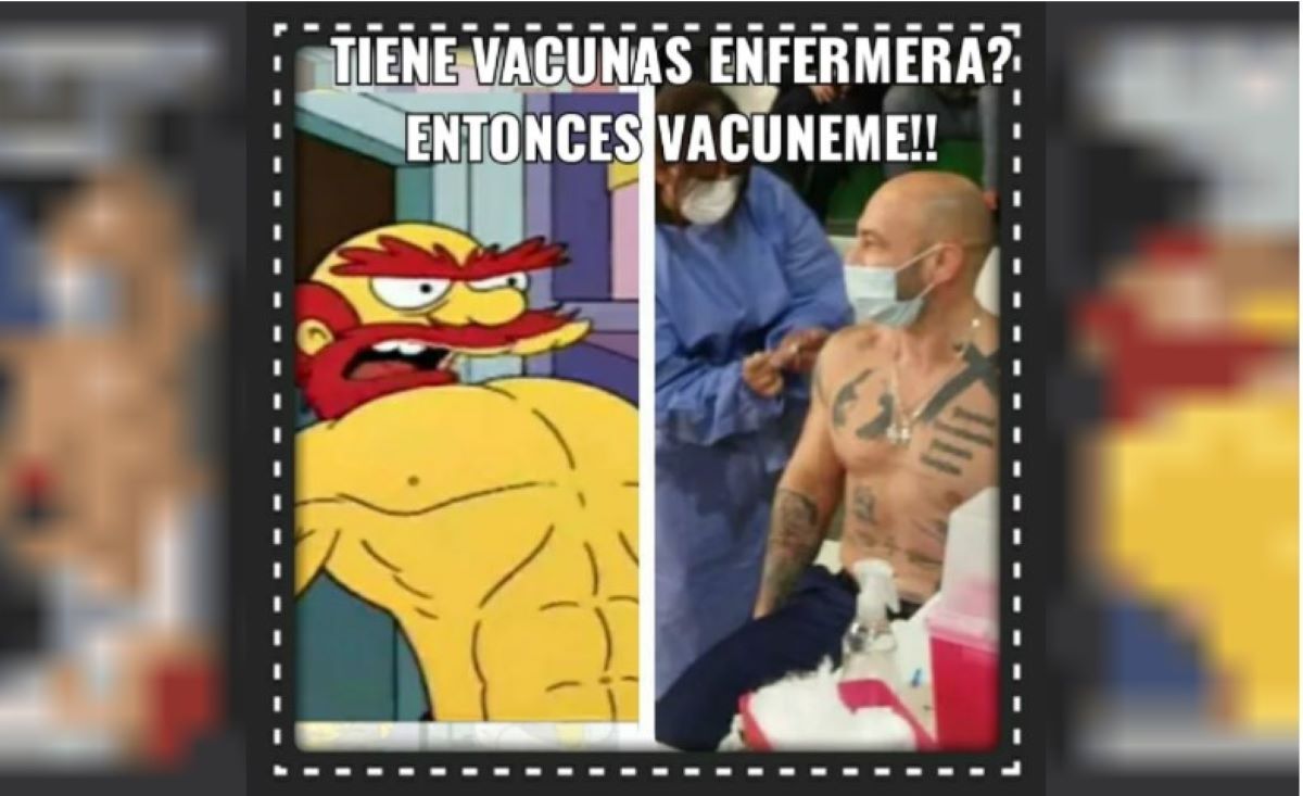 Memes de Massoni cuando recibió la vacuna contra el COVID
