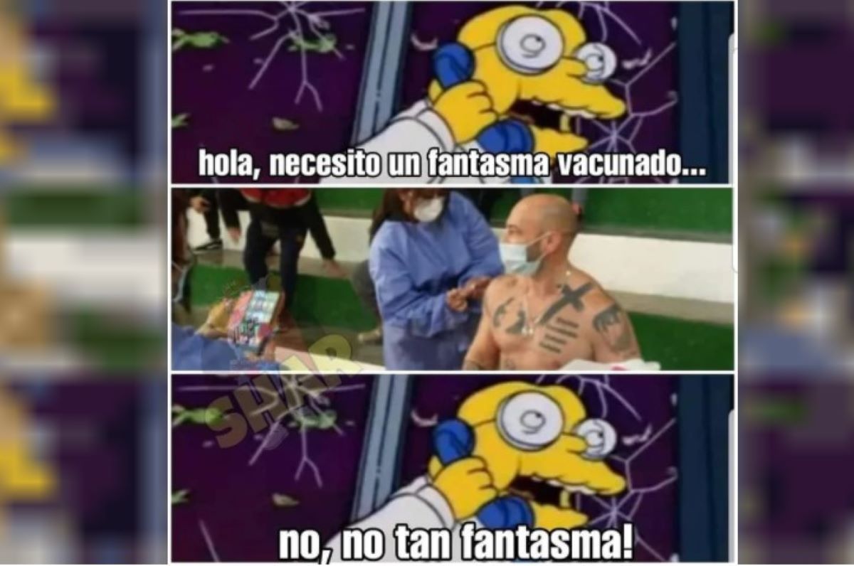 Memes de Massoni cuando recibió la vacuna contra el COVID