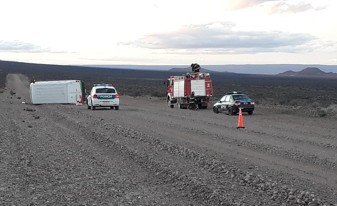 Se les cruzó un guanaco y terminaron volcando en la ruta (APSV)