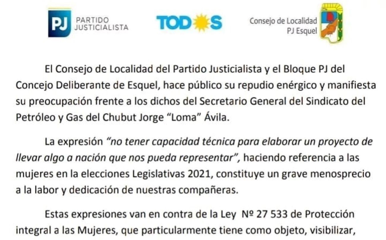 Repudio generalizado a las declaraciones de "Loma" Ávila