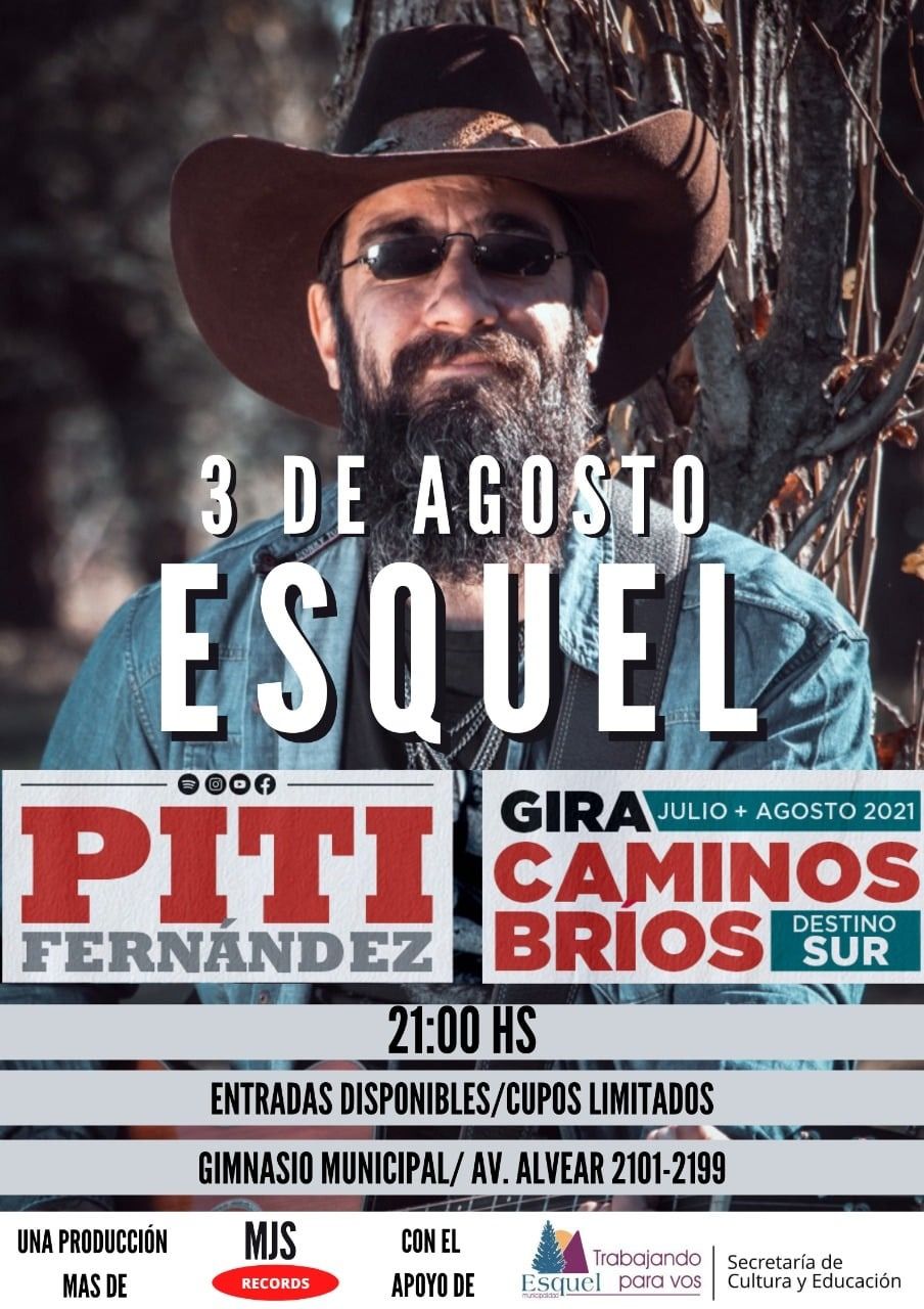 Piti Fernández llega a Esquel en el marco de su gira solista