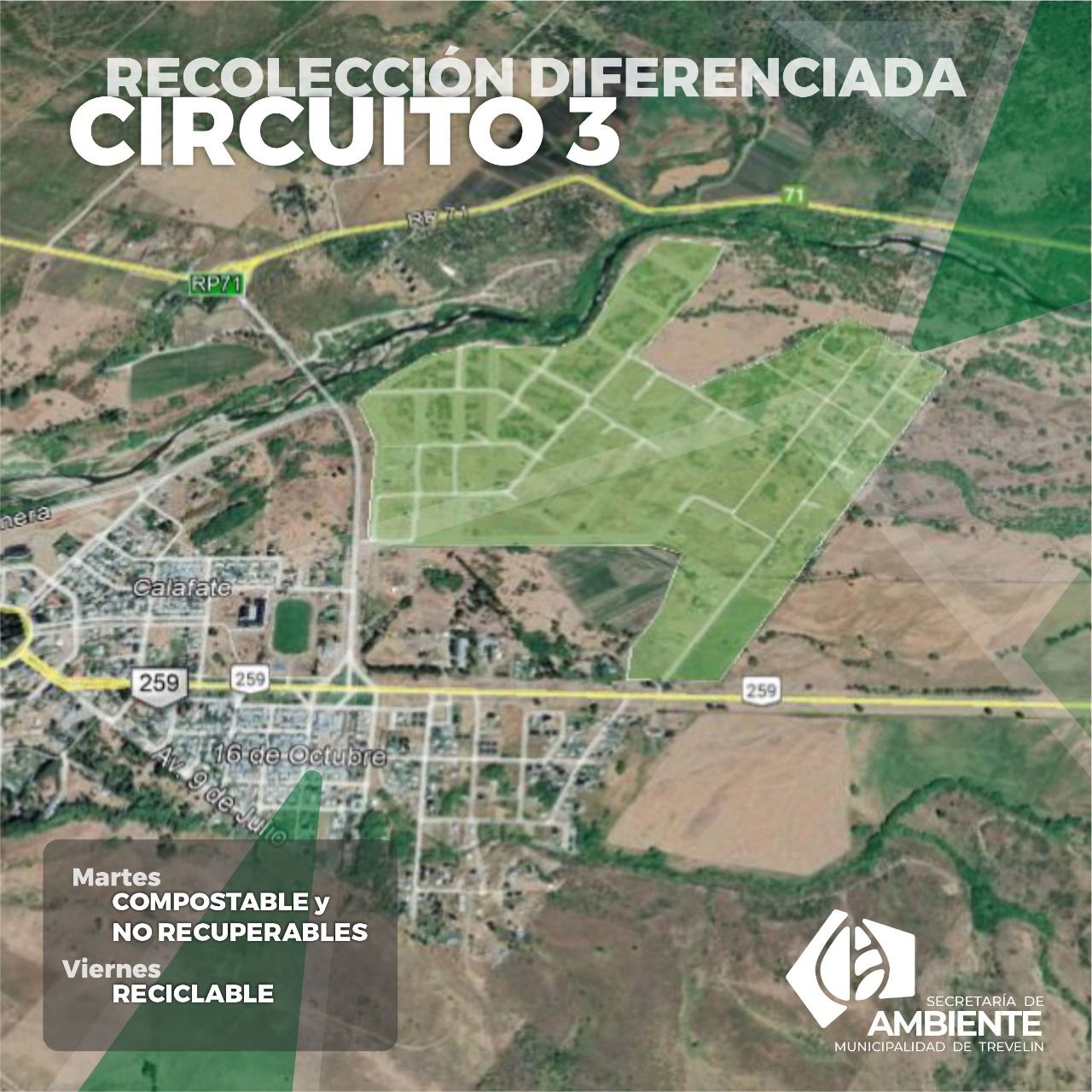 Trevelin retoma la recolección diferenciada de residuos en agosto