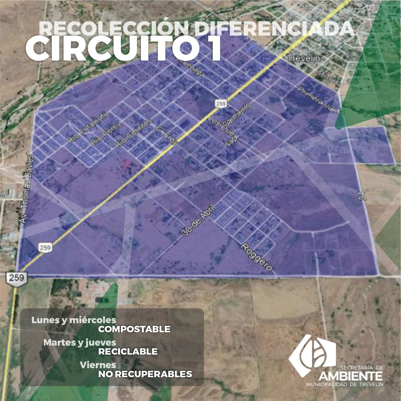 Trevelin retoma la recolección diferenciada de residuos en agosto