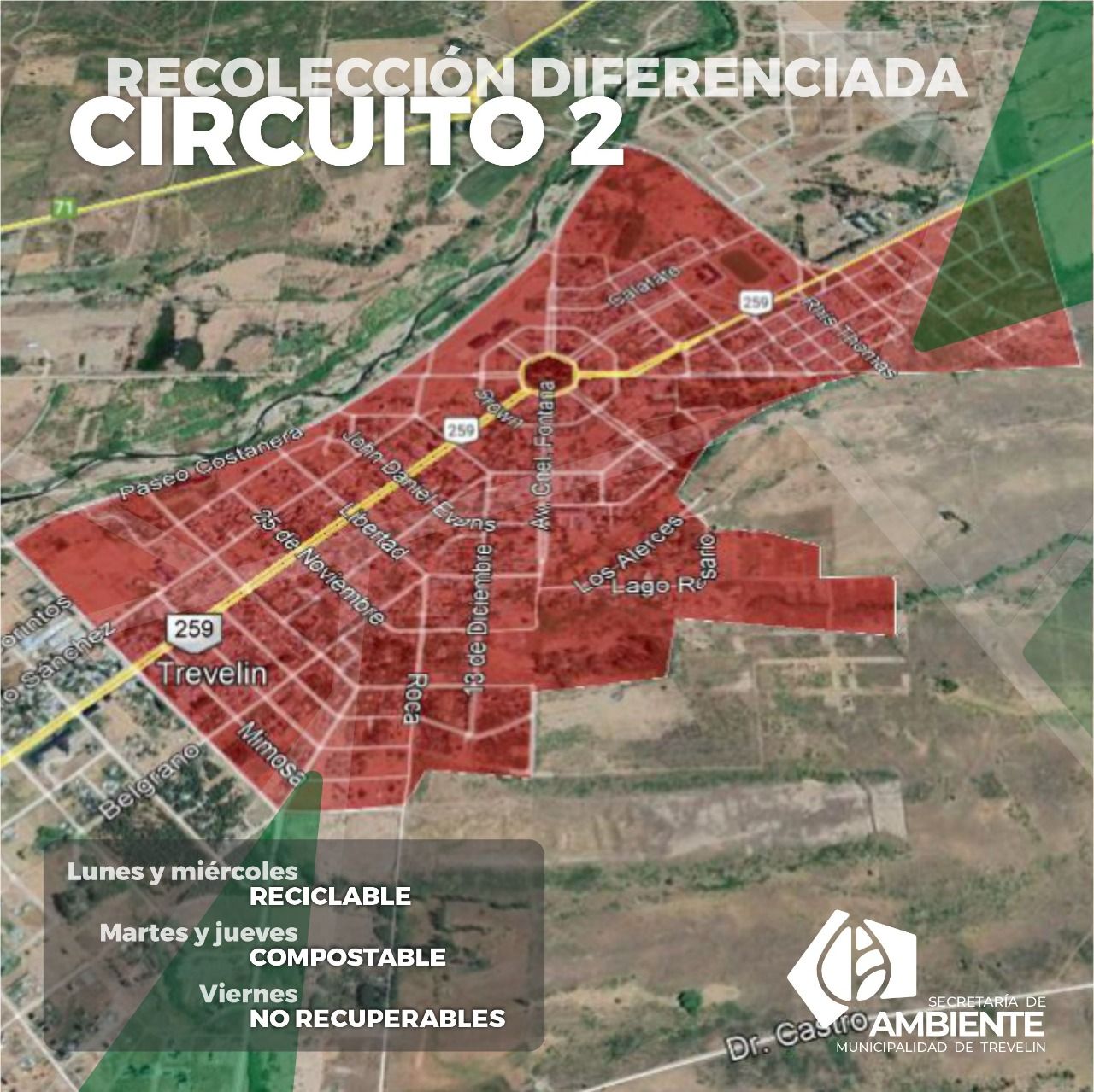 Trevelin retoma la recolección diferenciada de residuos en agosto