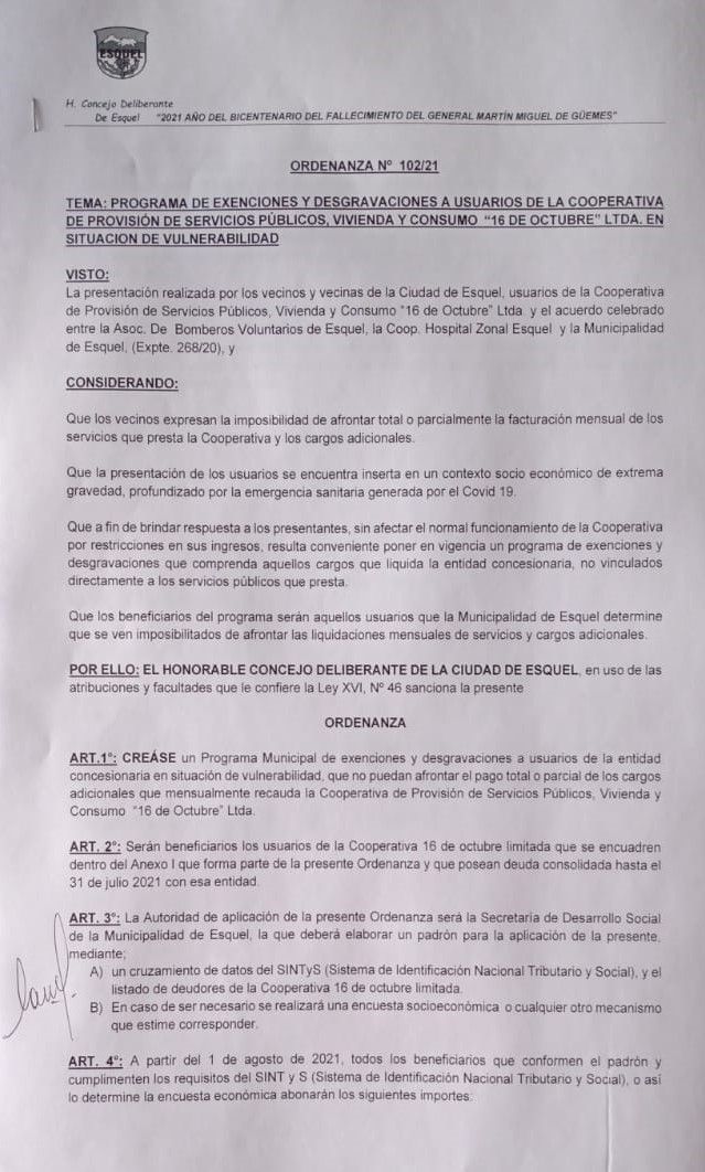 Vecinos en emergencia pagarán un monto menor por algunas tasas municipales