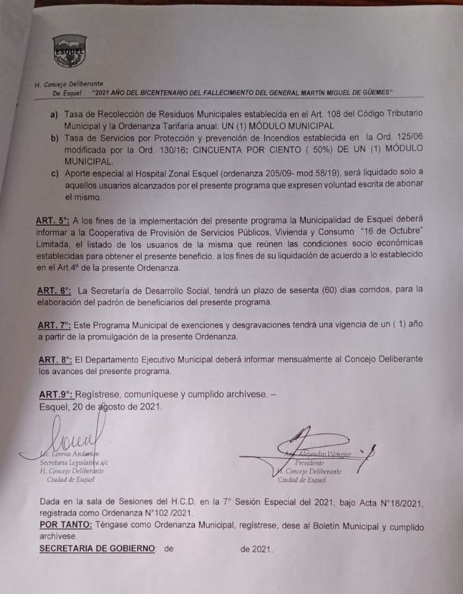 Vecinos en emergencia pagarán un monto menor por algunas tasas municipales