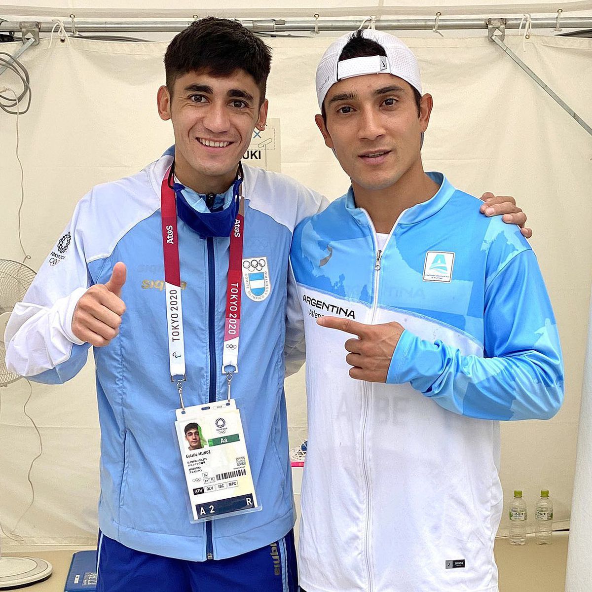 Muñoz y Arbe tras la competencia en Sapporo