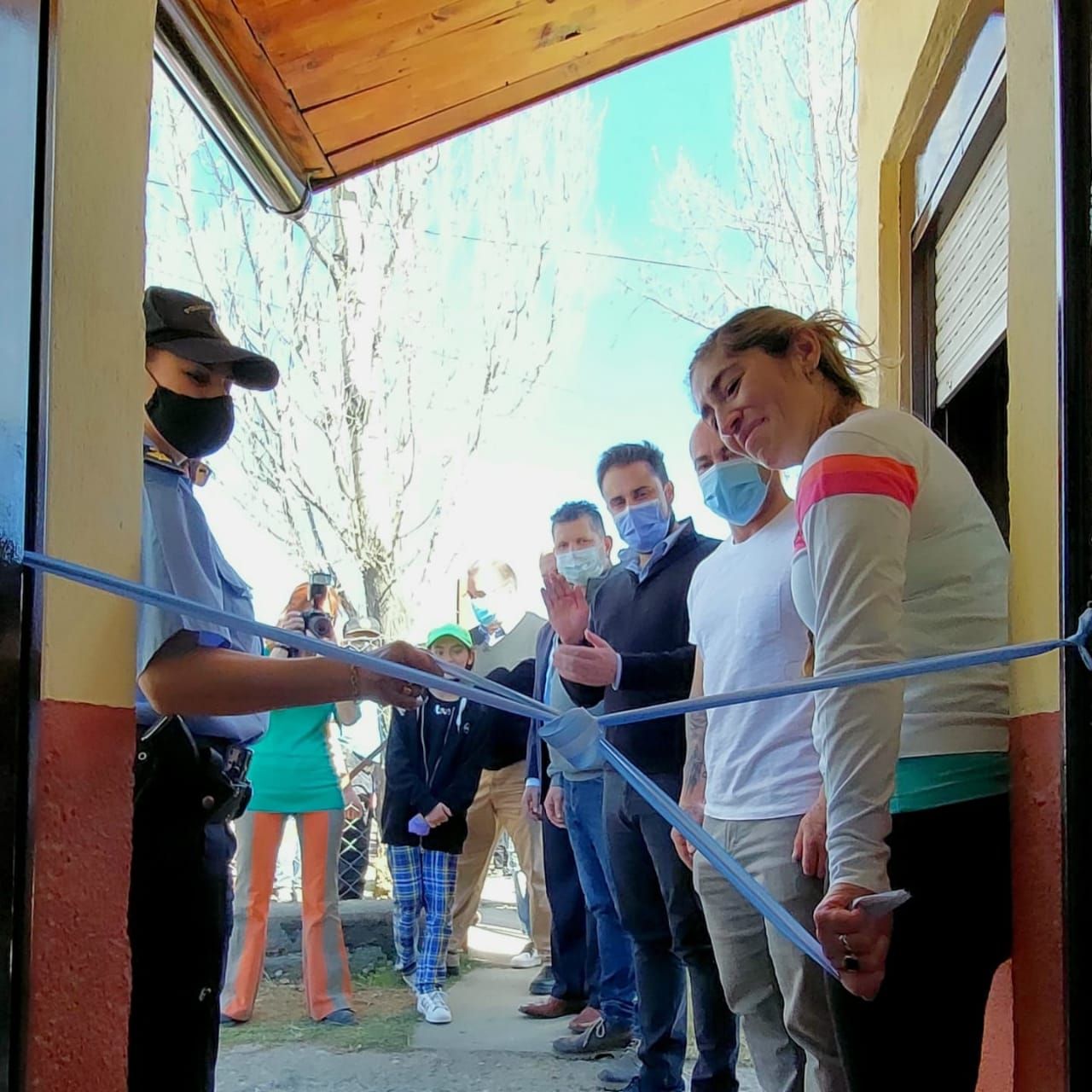 Massoni estuvo presente en el acto de inauguración de la Comisaría de la Mujer de El Maitén.