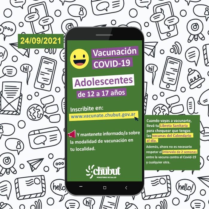 Vacunación adolescentes: Comienzan a programar turnos por escuelas
