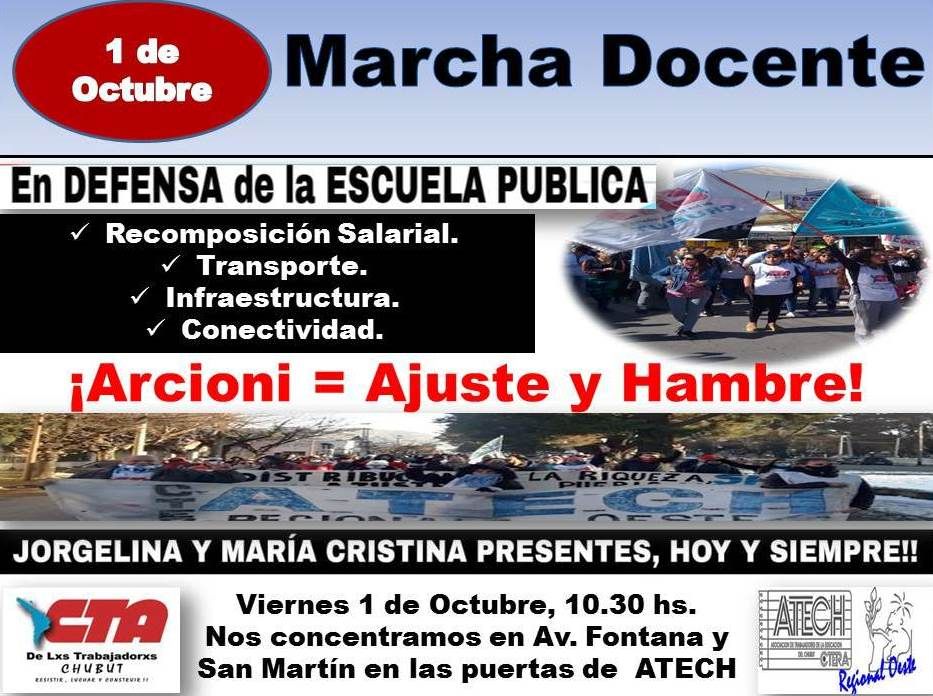 Jornada de movilizaciones en Esquel con fuertes reclamos salariales