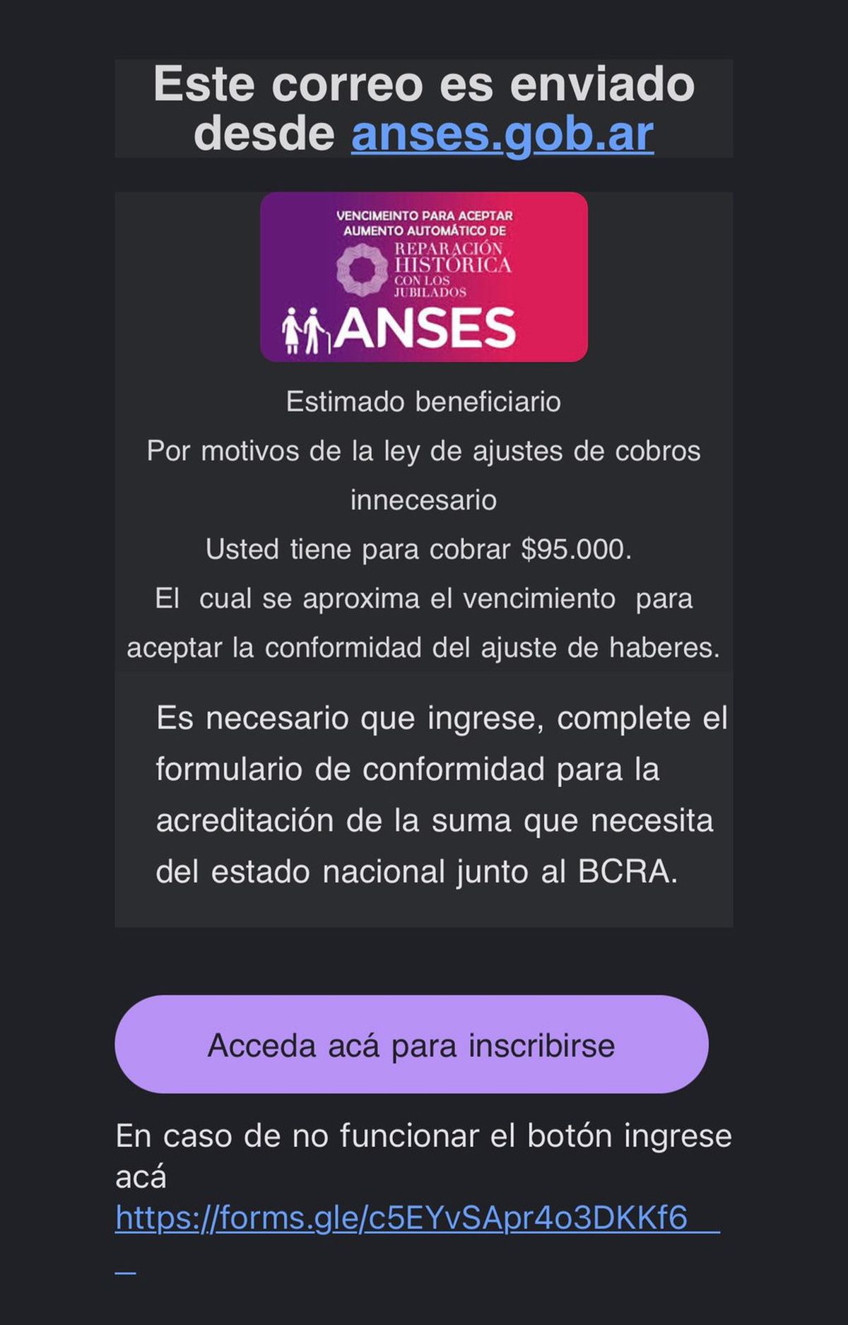ANSES alerta a la comunidad por estafas virtuales