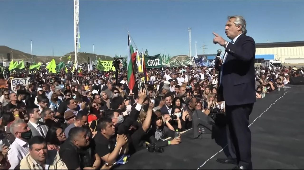 Alberto Fernández: "Le pido a Chubut que en noviembre vote la boleta del Frente de Todos" (Casa Rosada)
