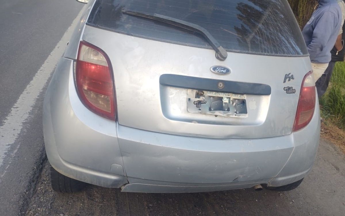Un auto frenó en la ruta y provocó un choque en cadena