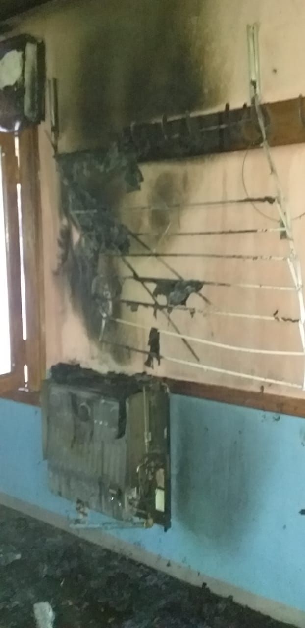 Cayó la ropa arriba del calefactor y casi se incendió el quincho