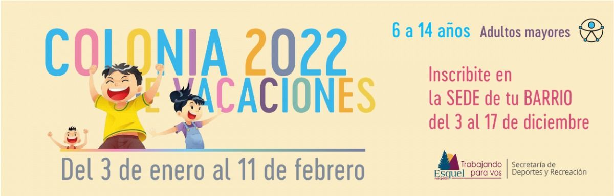 Comenzaron las inscripciones para las Colonias de Vacaciones