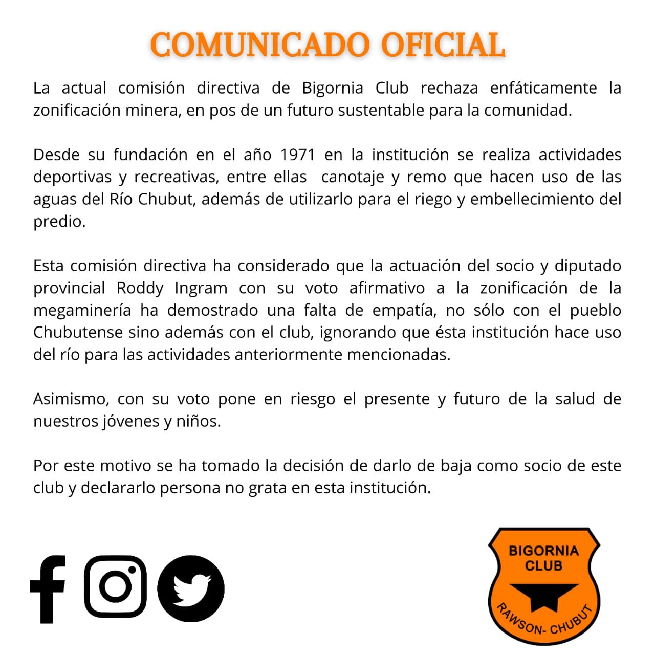 Roddy Ingram fue expulsado y declarado persona no grata en el Club Bigornia