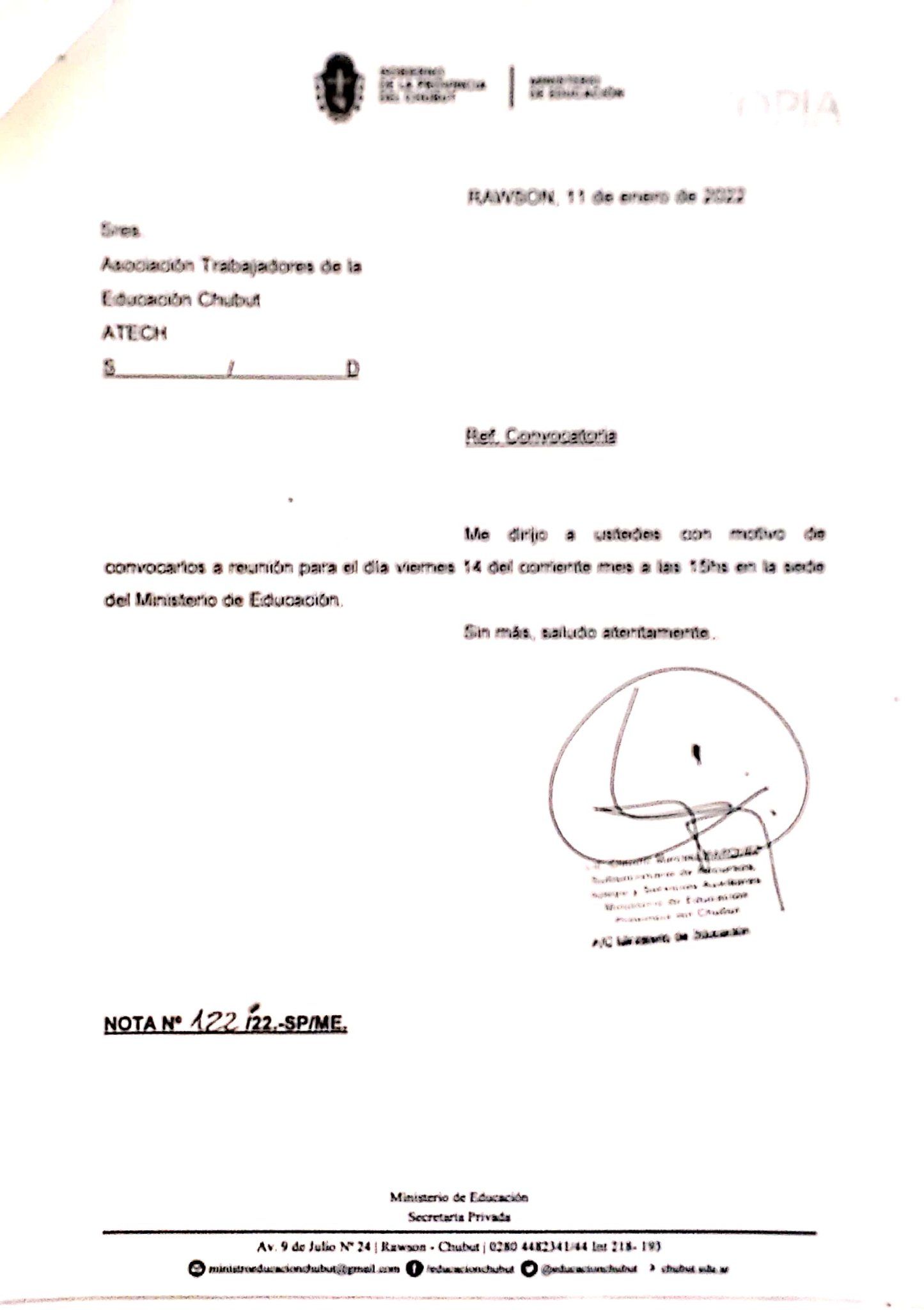 El Gobierno convocó a ATECh, Murphy espera una propuesta salarial