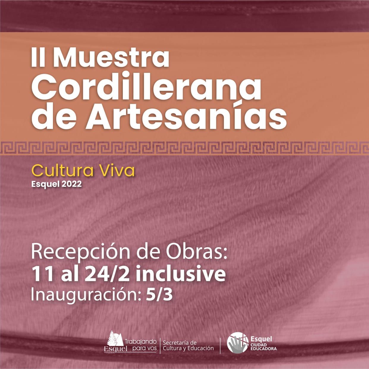 Organizan la II edición de la muestra cordillerana de artesanías "Cultura Viva"