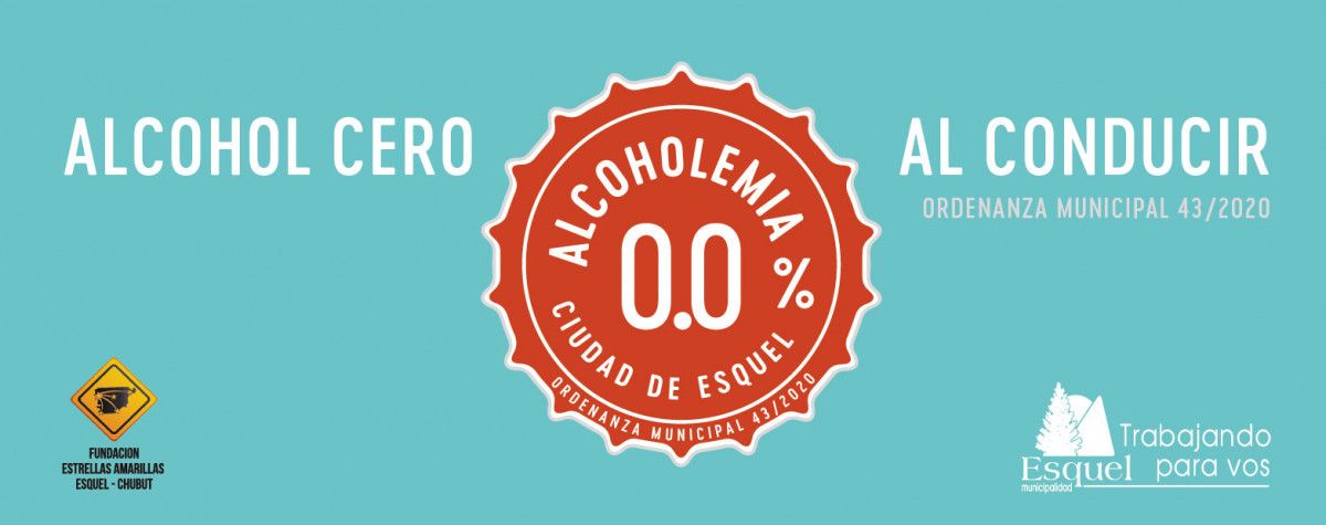 Agregan carteles informativos para recordar la vigencia de Alcohol Cero en Esquel