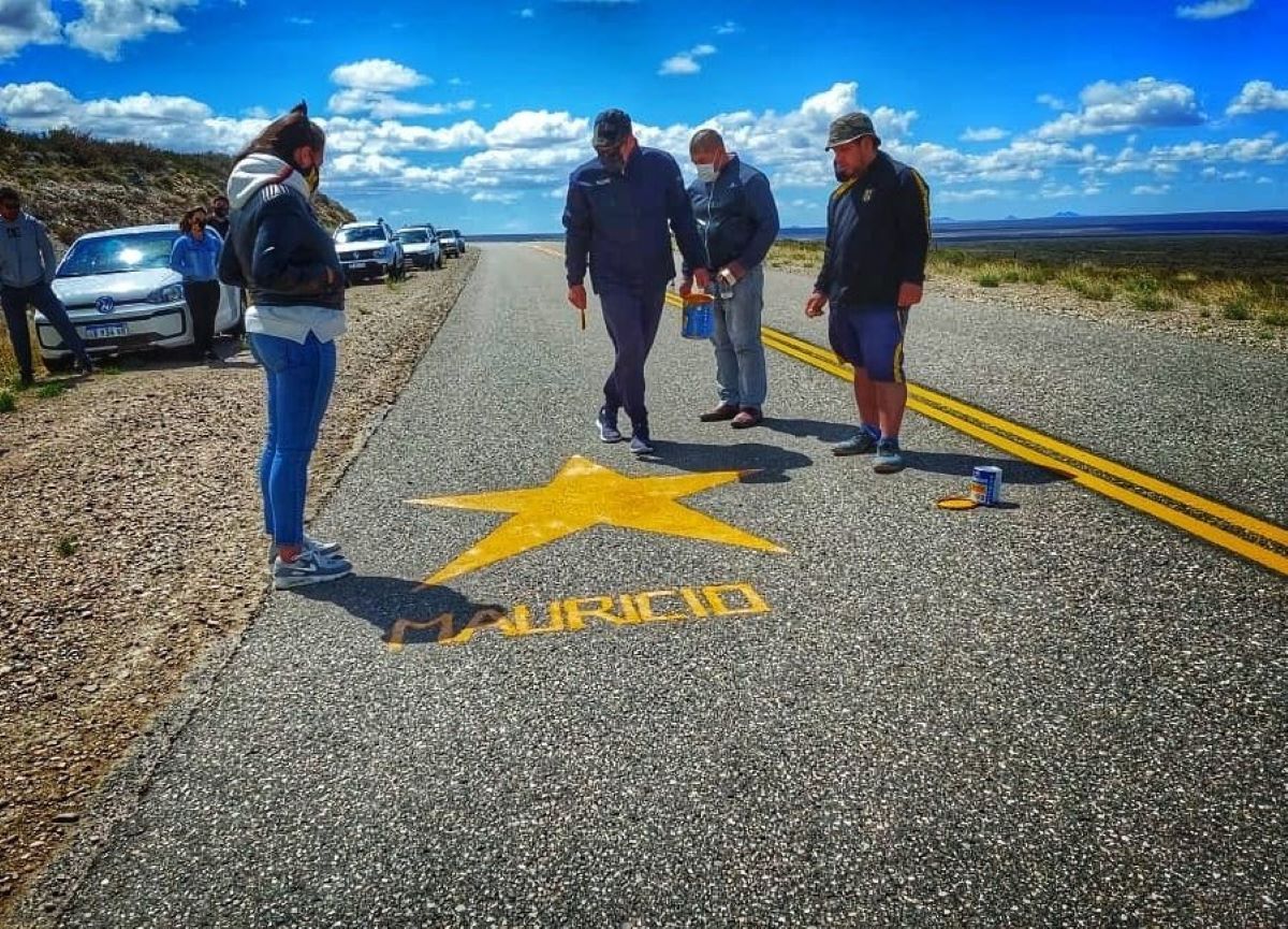 Pintaron una nueva estrella amarilla homenaje a Mauricio Pichiñan