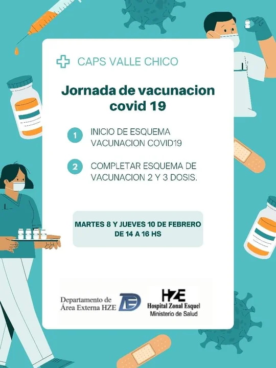 Realizan jornada de vacunación contra el Covid en Valle Chico