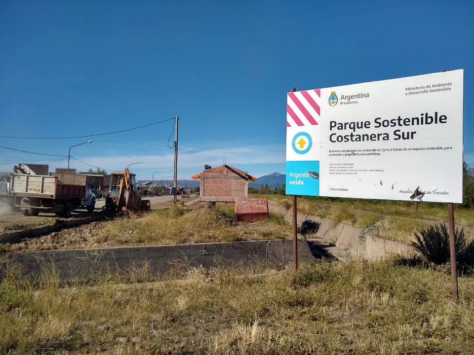 Ya está en marcha la construcción del Parque Sostenible Costanera Sur en Trevelin