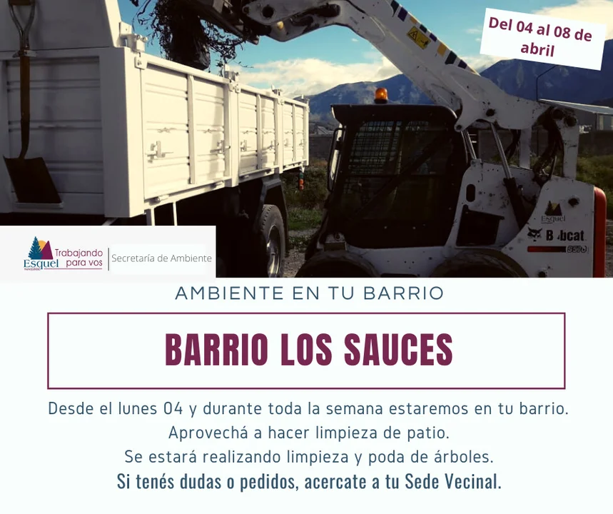 "Ambiente en tu barrio" estará esta semana en Los Sauces