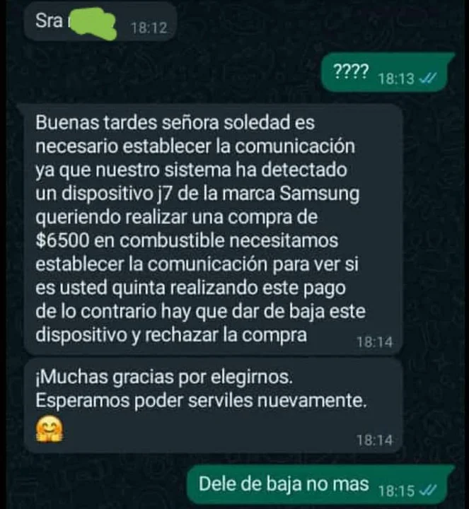 Estafas virtuales: no cayó en la trampa pero le dejó un mensaje para que la recuerden