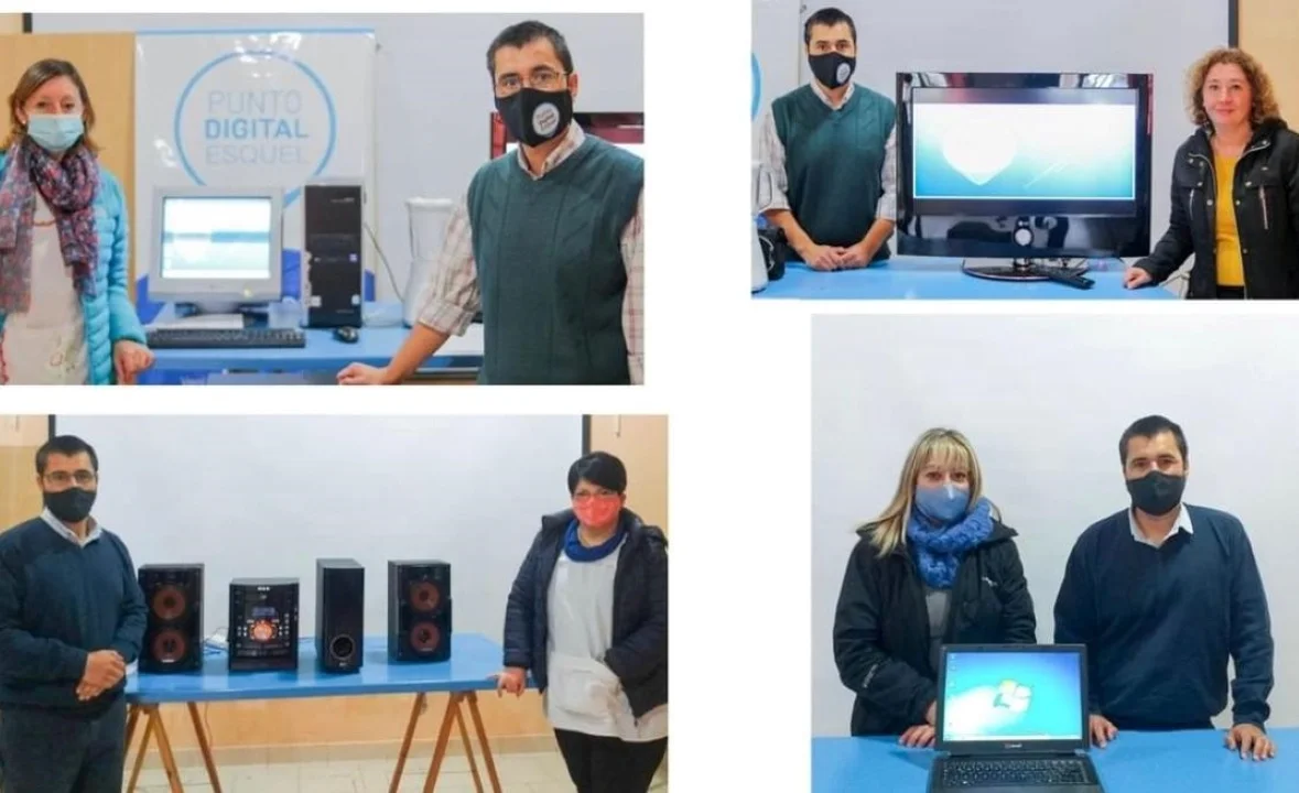 El Punto Digital Esquel recuperó y donó 189 aparatos electrónicos desde 2018