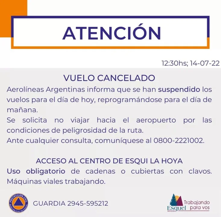 Atención: Aerolíneas suspendió el vuelo de este jueves
