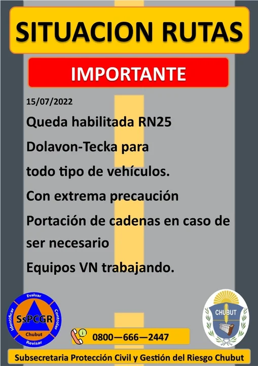 Atención: Cuál es el estado de las rutas de la provincia