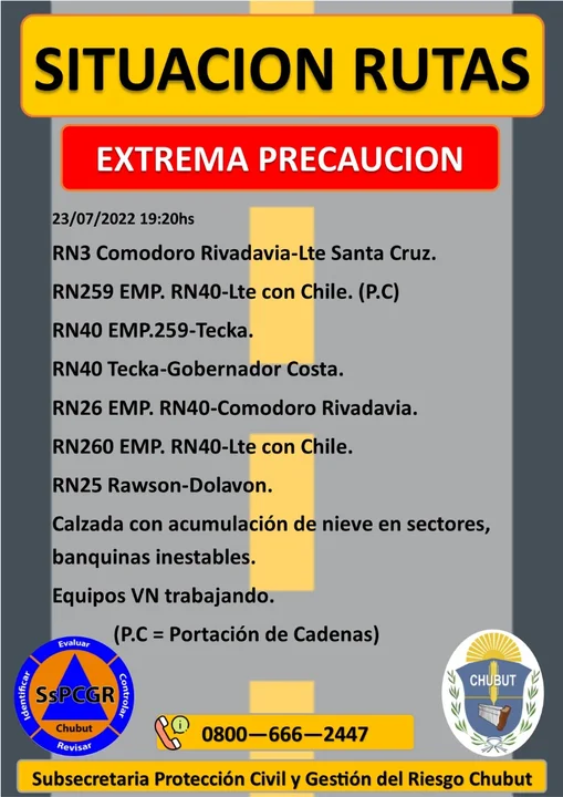 ¿Cómo están las rutas en el cierre del sábado?