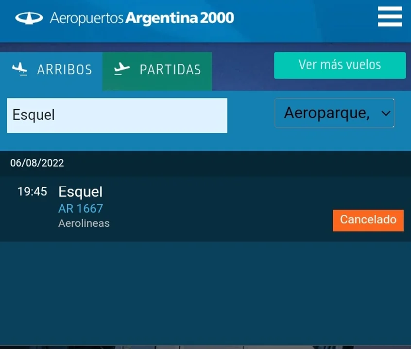 Otra vez Aerolíneas Argentinas cancela los vuelos a Esquel