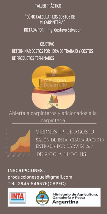 Dictarán un curso práctico para carpinteros