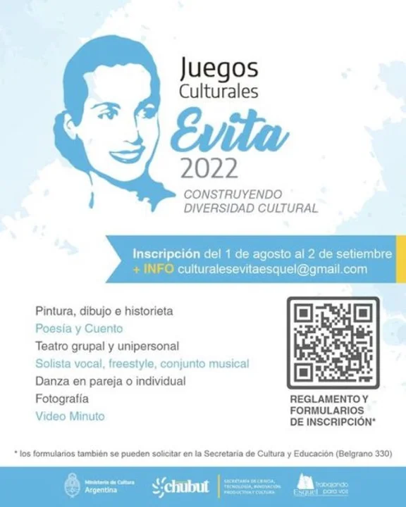 Continúa abierta la inscripción para los Juegos Culturales Evita
