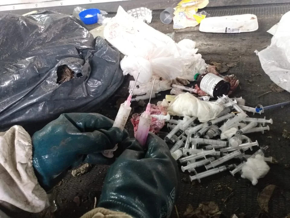 Encontraron nuevamente desechos patológicos en los residuos domiciliarios