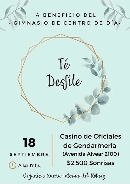 No te lo pierdas! Se realizará un Té Desfile a beneficio del Centro de Día de Esquel