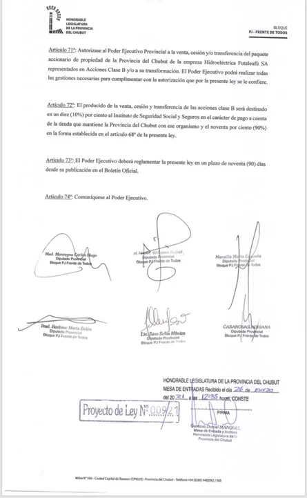 Renta hídrica: tiene despacho de comisión pero hay polémica por un artículo
