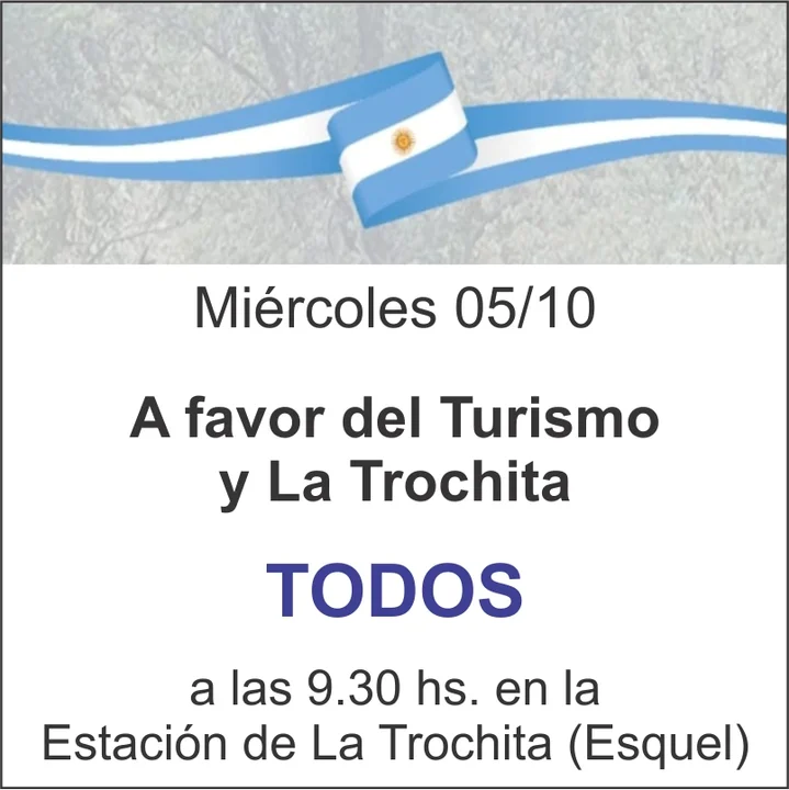 Convocan por redes a una concentración “a favor del Turismo y La Trochita”