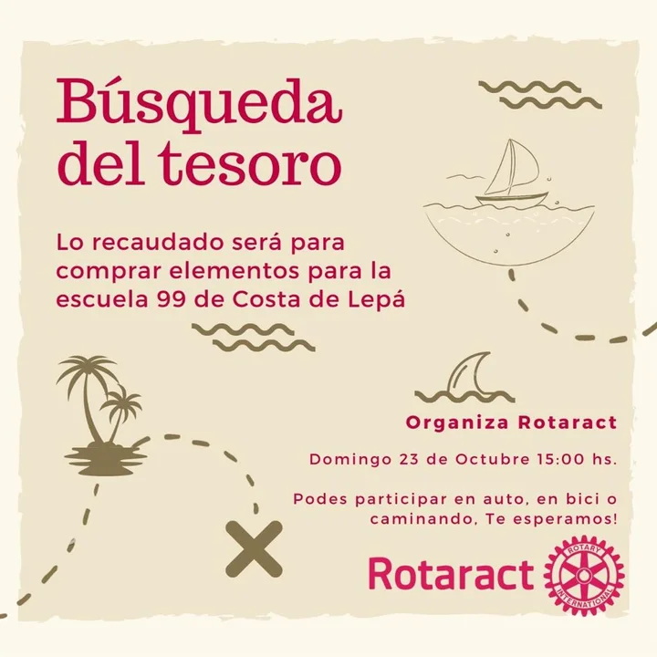 A jugar: Realizan una búsqueda del tesoro a beneficio de la Escuela 99 de Costa de Lepá